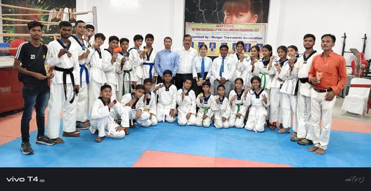 Motihari: 36वीं बिहार ताइक्वांडो चैंपियनशिप में खिलाड़ियों ने जीते पदक
