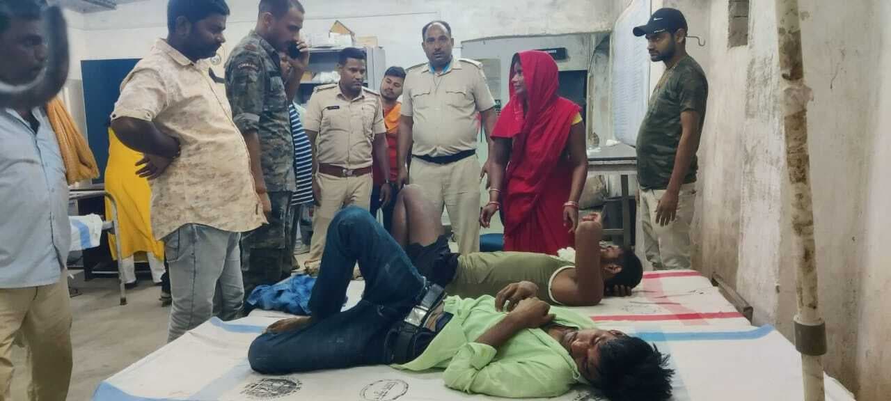 दो बाइक की टक्कर में साला-बहनोई जख्मी, बहनोई रेफर