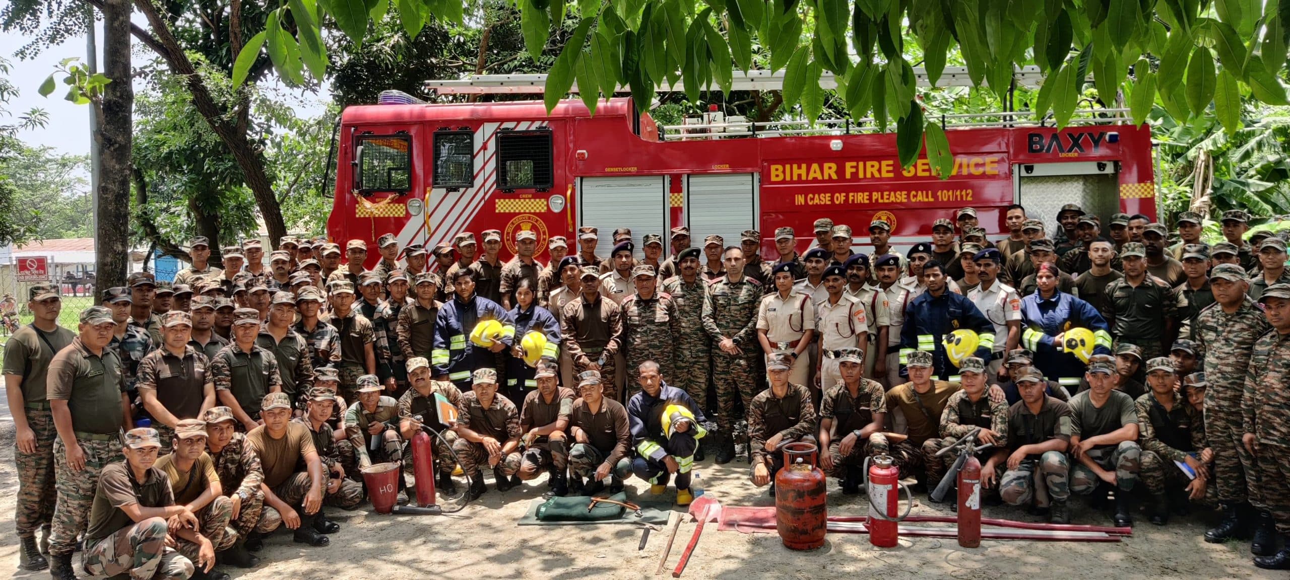 जवानों को आग से बचाव की दी जानकारी