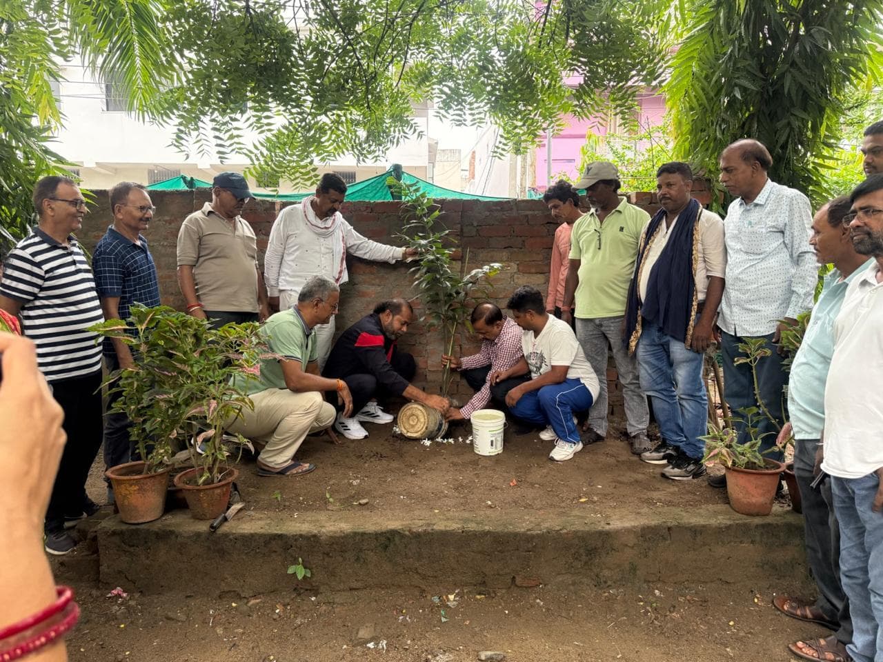 Jamshedpur news. कांग्रेस ने विश्व पर्यावरण दिवस पर शहीद सैनिकों के नाम पर किया गया पौधरोपण