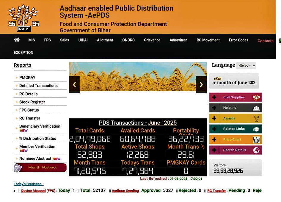 Gaya News : पीडीएस लाभुक मोबाइल से चेक कर सकते हैं, किस माह का कितना मिला अनाज