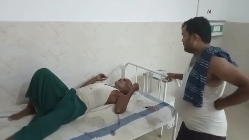 अनियंत्रित बाइक से बचने के क्रम में बाइक सवार वृद्ध दंपति घायल