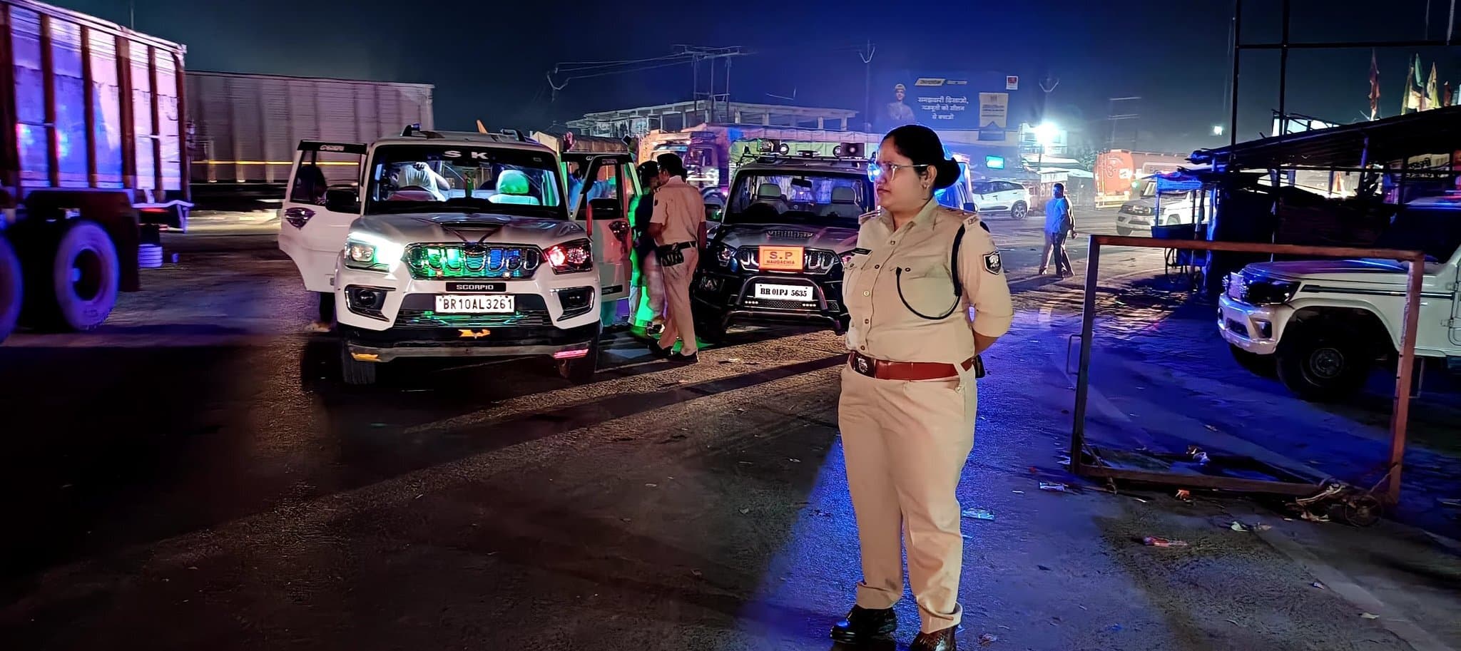 Bhagalpur news नवगछिया एसपी ने एनएच-31 पर चलाया सघन वाहन जांच अभियान