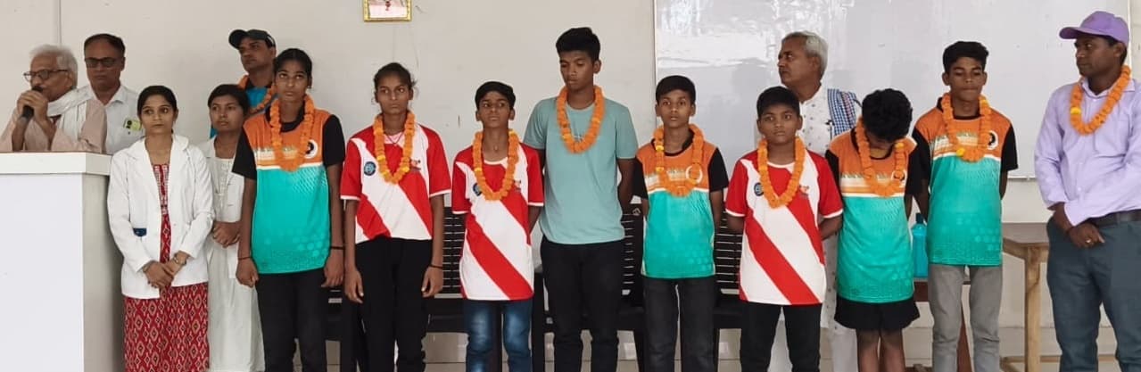 जूनियर नेशनल लगोरी चैंपियन का किया गया स्वागत