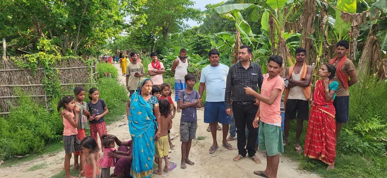 बड़ी नहर पर आरसीसी पुल निर्माण को ले की गयी मापी