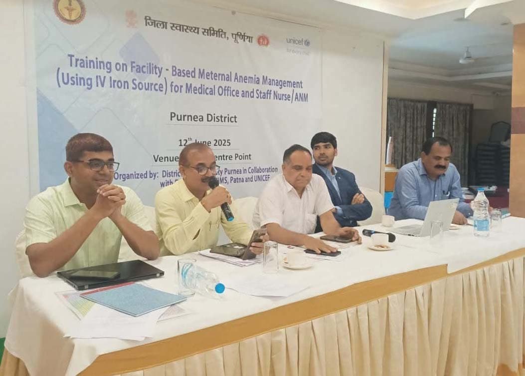 पूर्णिया में 70 फीसदी गर्भवती महिलाओं के एनीमिया ग्रसित होने की संभावना