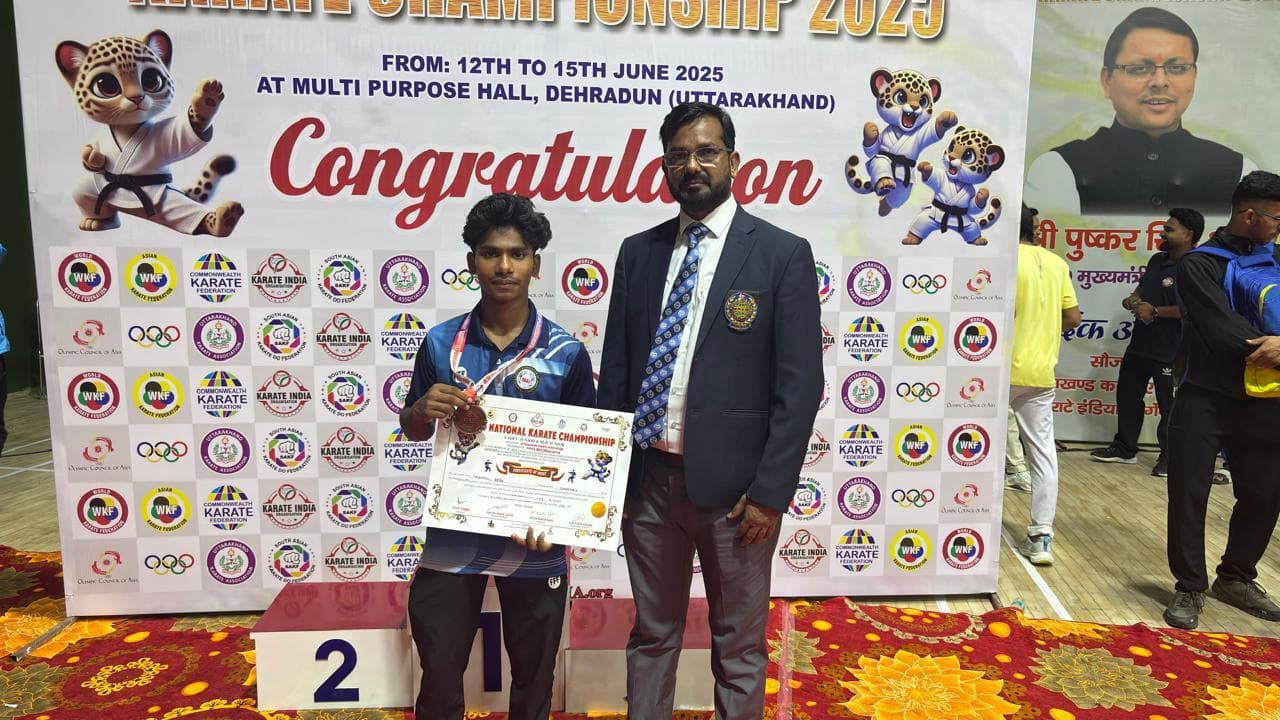 कराटे में आर्यन ने जीता कांस्य पदक