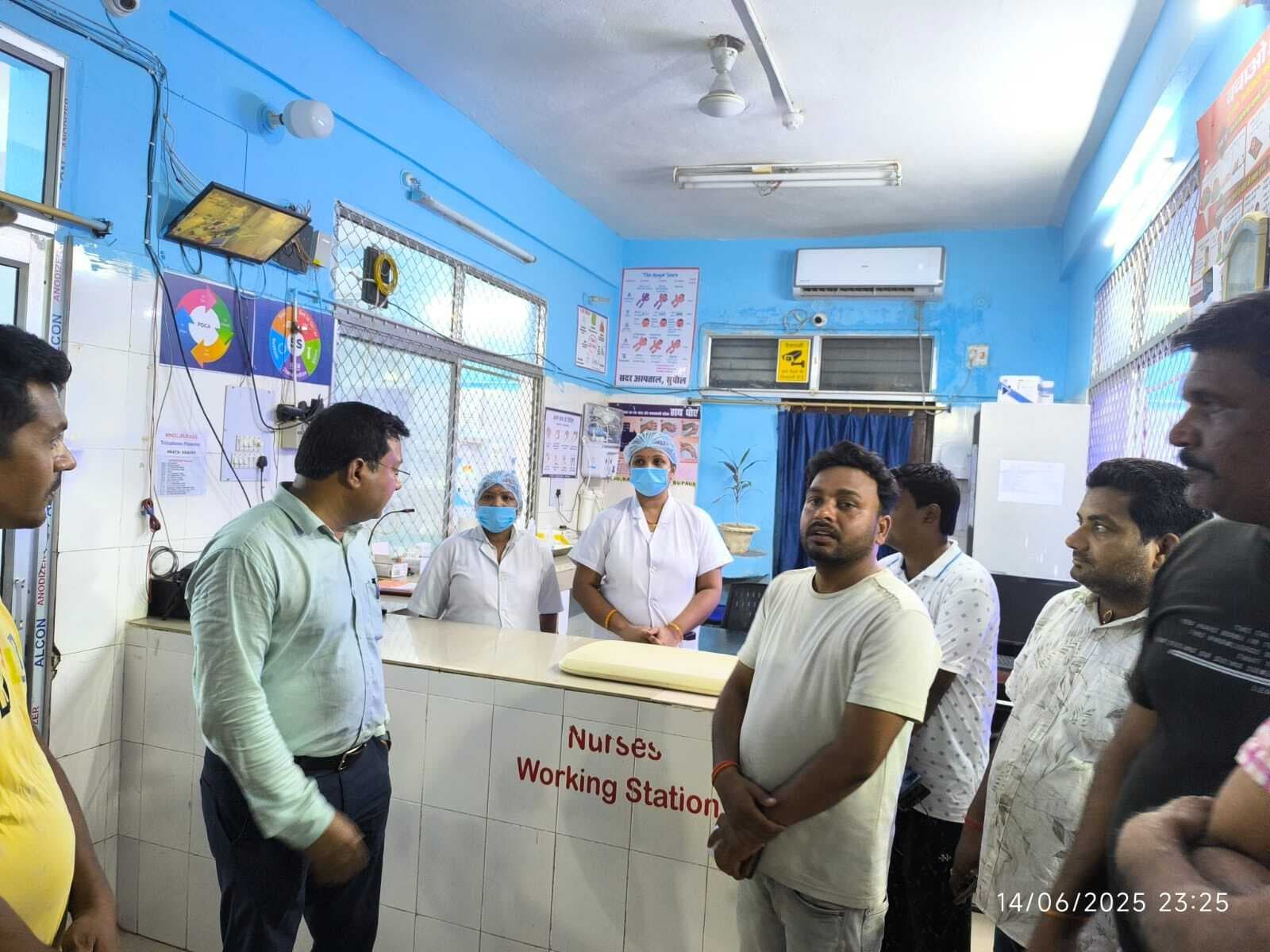 सदर अस्पताल का एसडीएम ने किया निरीक्षण, व्यवस्थाओं को लेकर दिए सख्त निर्देश