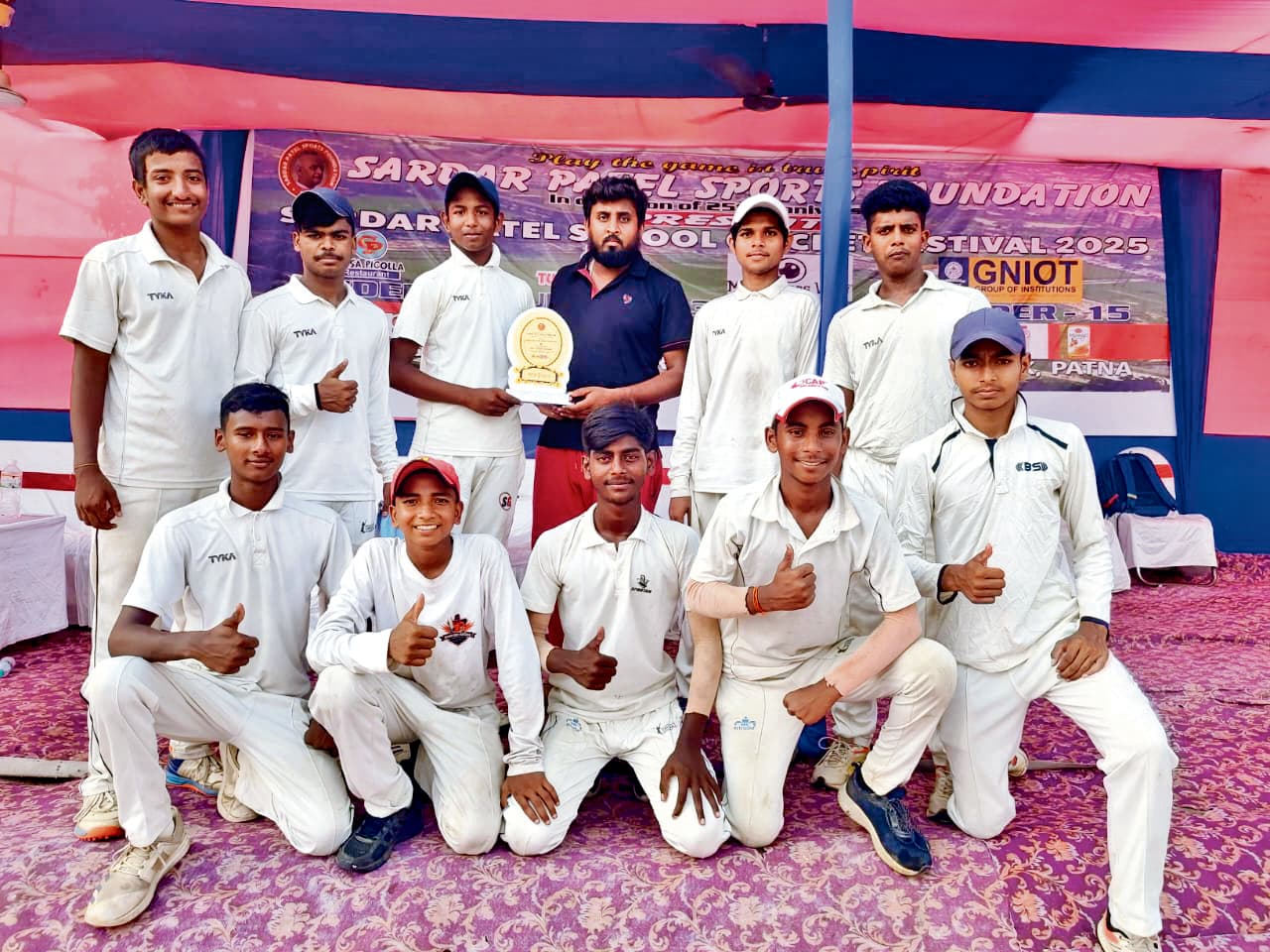 टर्निंग प्वायंट अंडर-14 क्रिकेट टूर्नामेंट में सीएबी की जीत