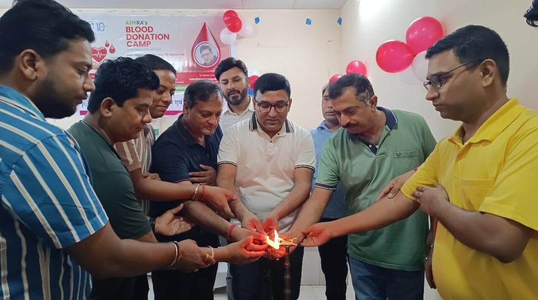 आमरा के ब्लड डोनेशन कैंप में 59 यूनिट रक्त का किया गया संग्रह