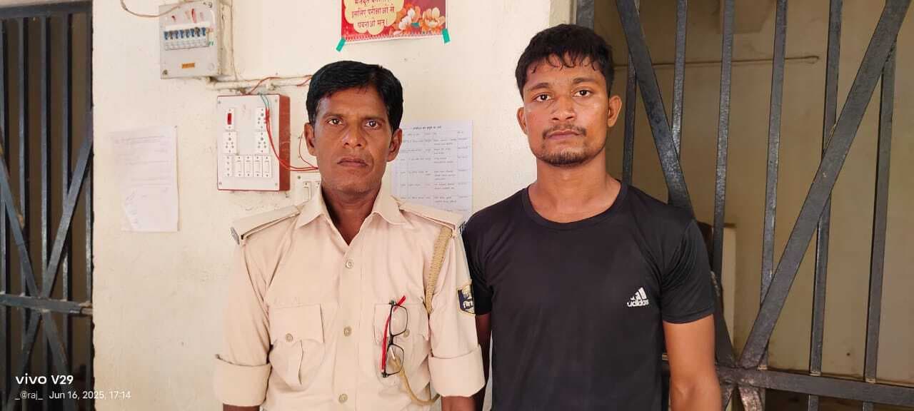 नशे में धुत युवक को किया गिरफ्तार, भेजा जेल