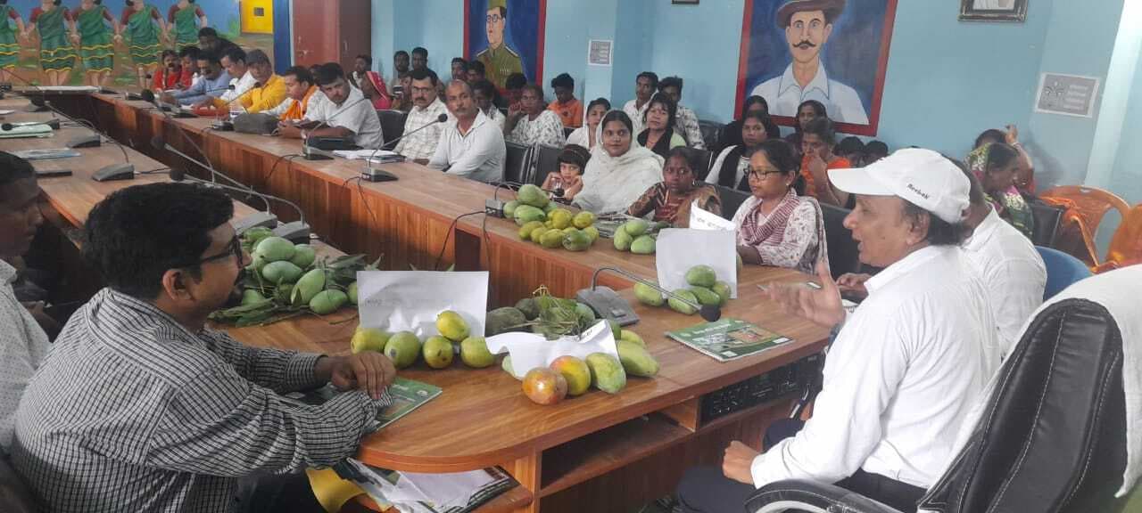 मेले में किसानों ने विभिन्न प्रकार के आमों की लगायी प्रदर्शनी