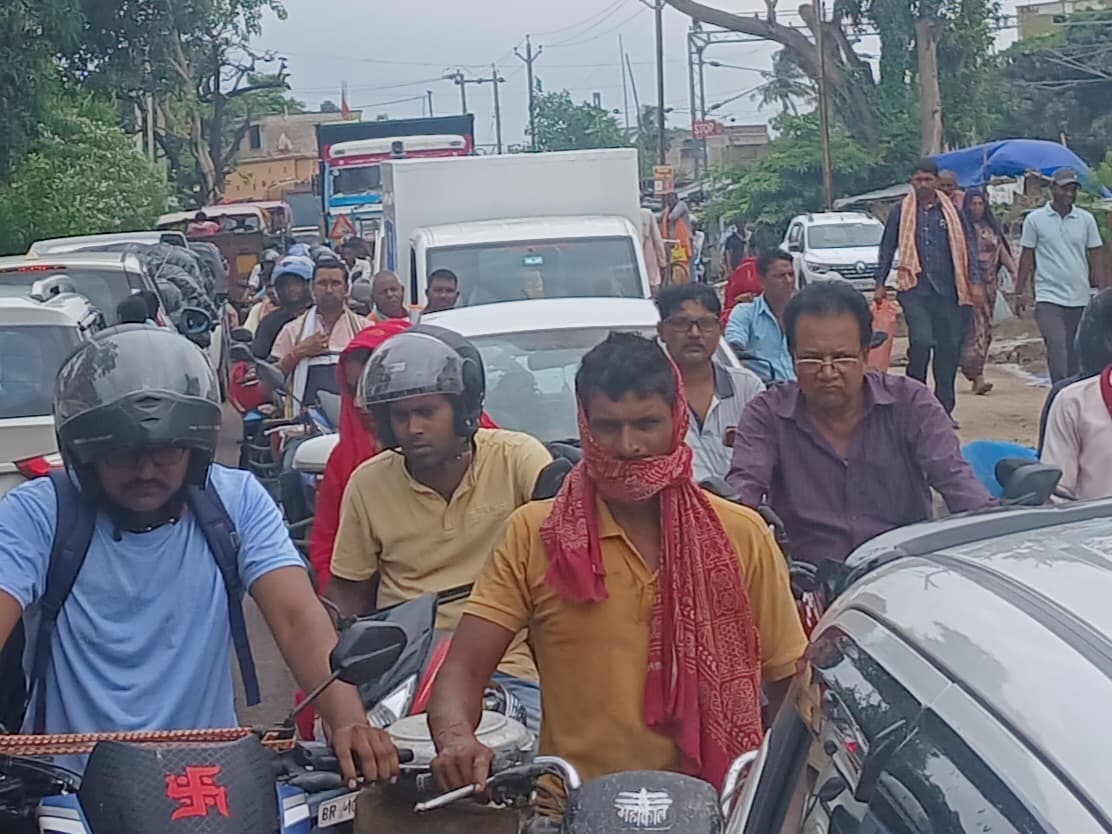 Bhagalpur News: एनएच 80 : जाम से त्राहिमाम, यात्रियों की बढ़ी परेशानी