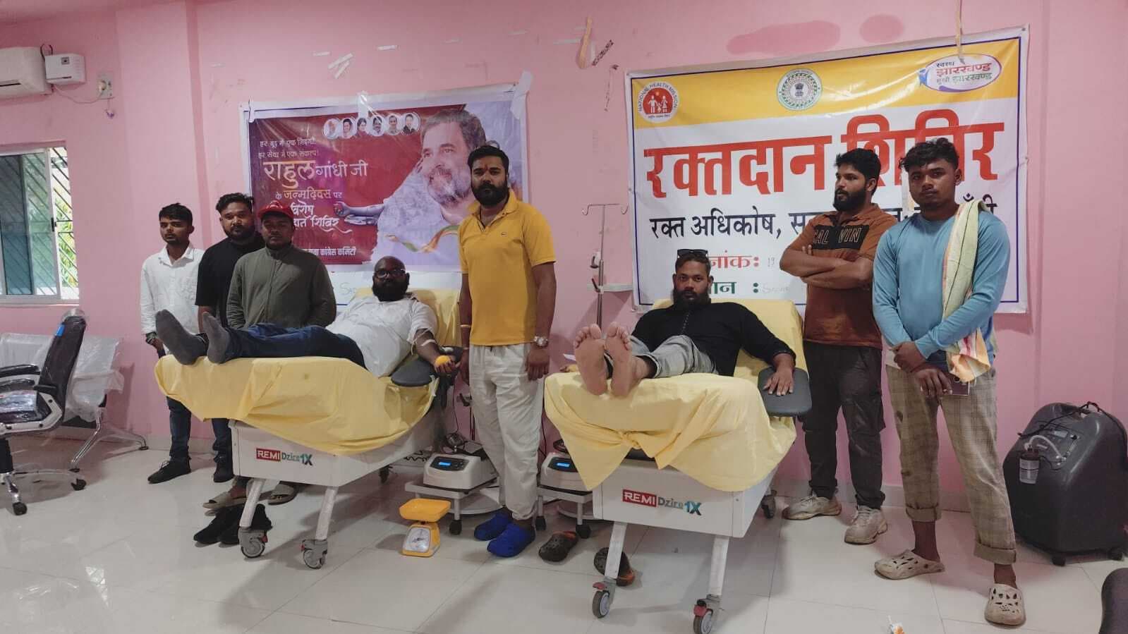 युवा कांग्रेस ने रक्तदान शिविर लगाया