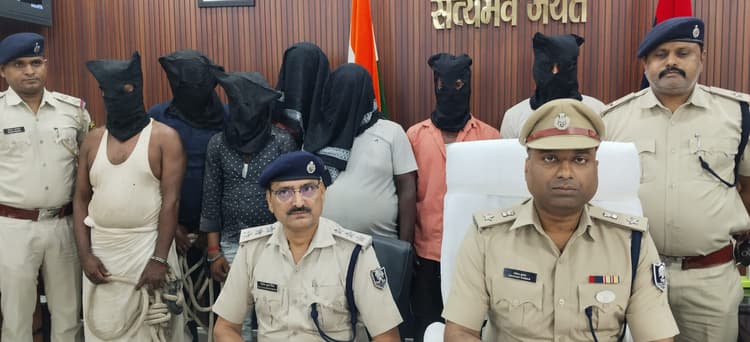 पुलिस व अपराधियों के बीच मुठभेड़, शातिर गुड्डु सिंह फरार, सात सहयोगी गिरफ्तार