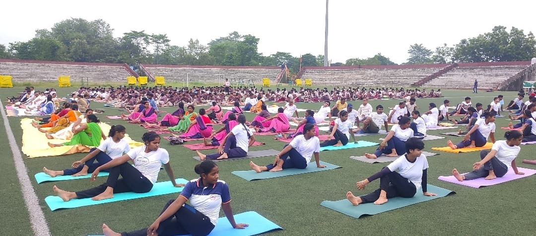 सिल्ली में पतंजलि योग पीठ ने कराया योगाभ्यास