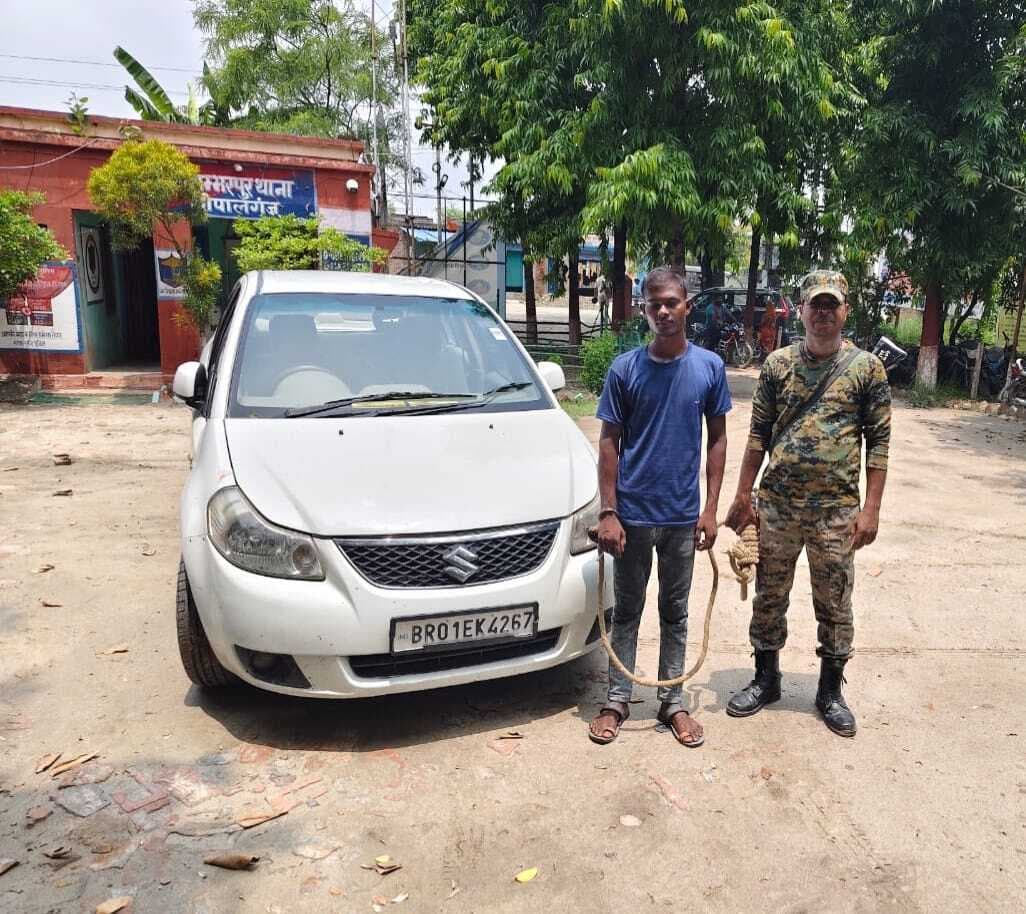 चोरी की कार के साथ उत्तर प्रदेश का युवक गिरफ्तार,  गिरोह की तलाश में जुटी पुलिस