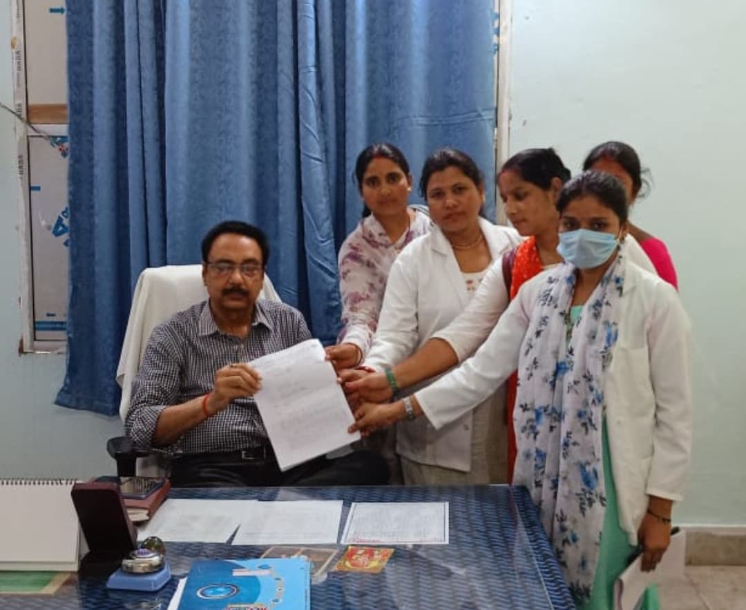 एएनएम ने सिविल सर्जन को सौंपा 14 सूत्री मांग पत्र