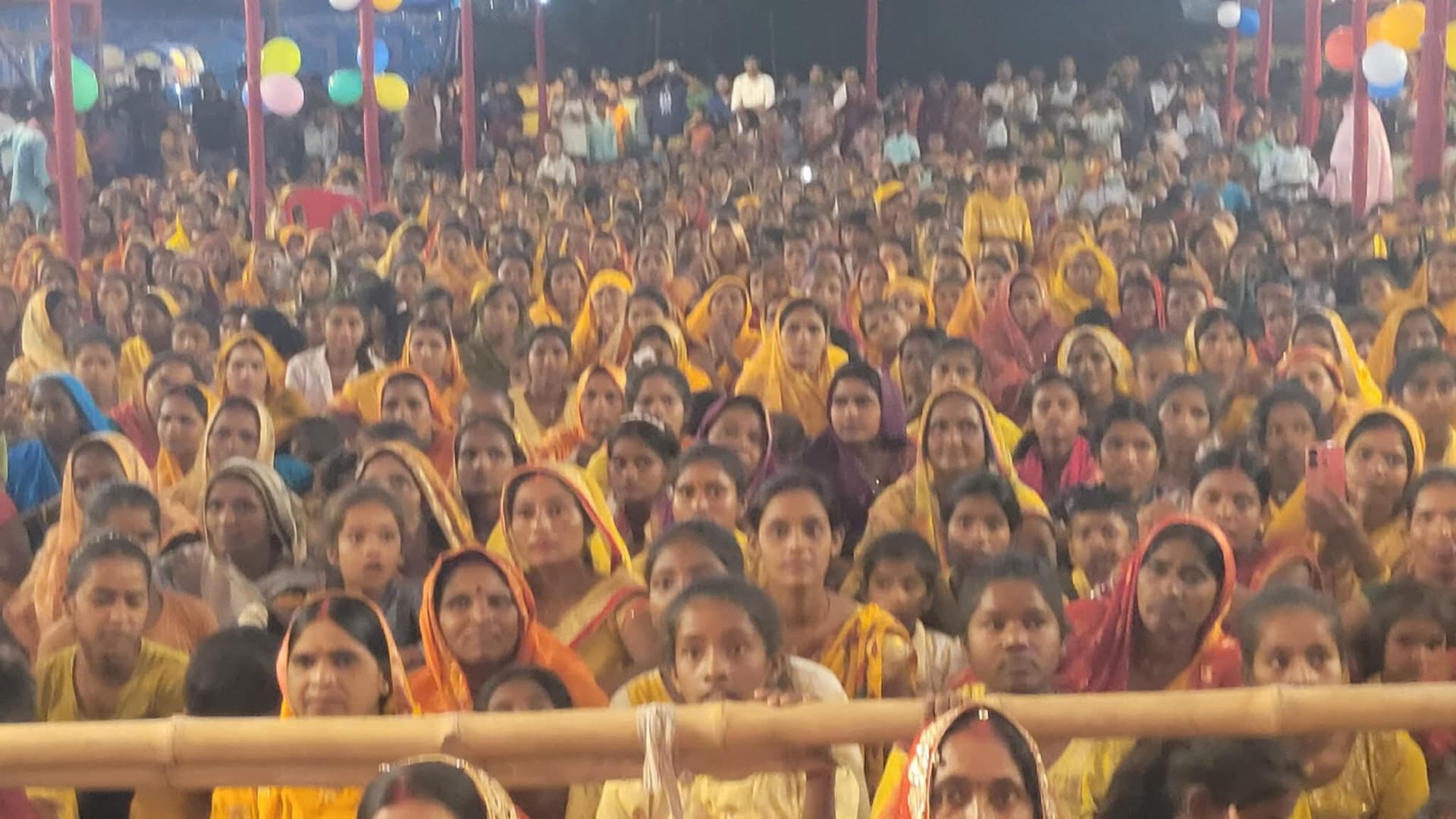 Samastipur News:भागवत कथा श्रवण को लेकर लगामा में उमड़े भक्त