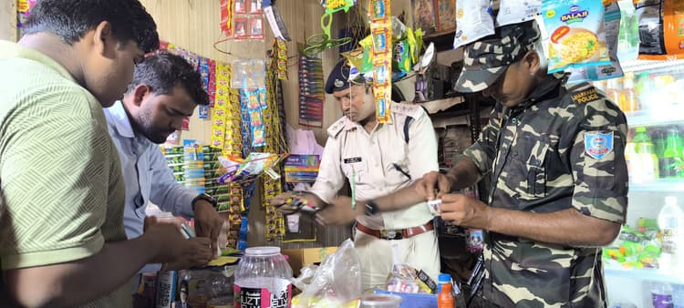 Giridih News :स्कूलों के आसपास तंबाकू बेचने वालों पर हुई कार्रवाई