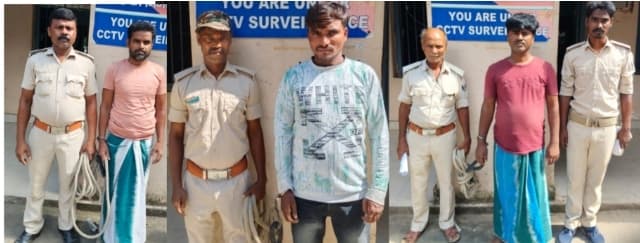 लंबित मामलों के चार वारंटी गिरफ्तार