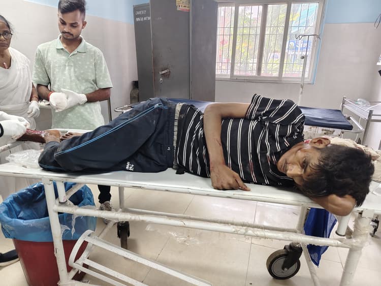 सड़क हादसे में युवक समेत दो जख्मी