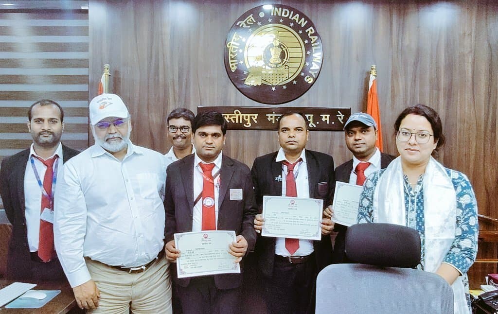 Samastipur News:दस टिकट जांच कर्मी सम्मानित