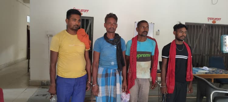 24 भैंसों के साथ चार पशु तस्कर गिरफ्तार, ट्रक जब्त