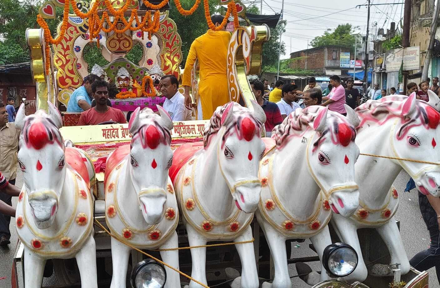 राम मंदिर ठाकुरबाड़ी से निकली भगवान जगन्नाथ की रथ यात्रा