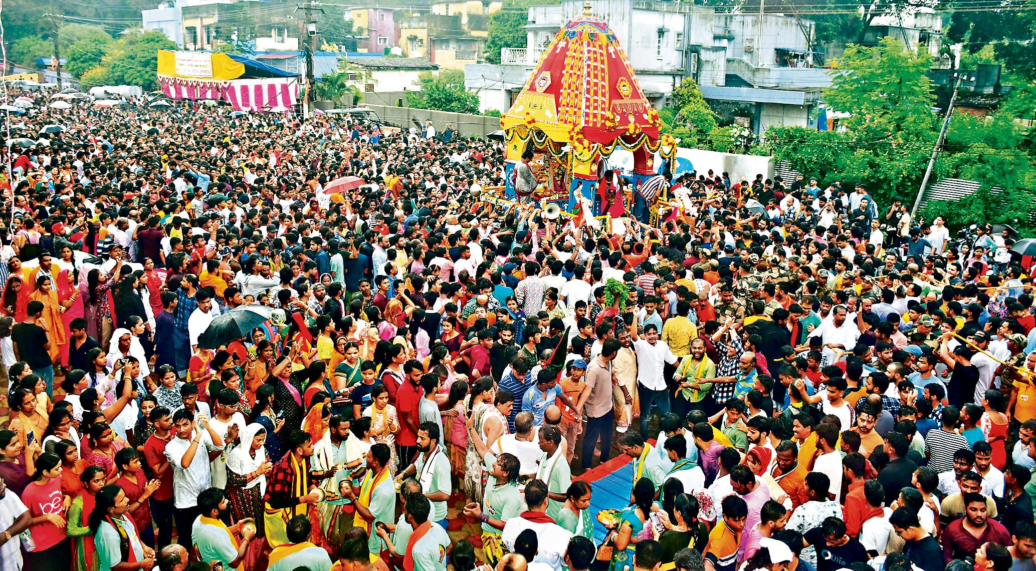 Bokaro News : जय जगन्नाथ से गूंजा बोकारो, मौसीबाड़ी श्रीराम मंदिर पहुंचे महाप्रभु