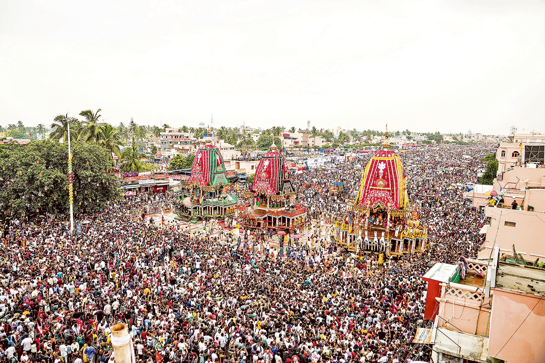 Bhubaneswar News:  भाई और बहन के साथ मौसीबाड़ी पहुंचे भगवान जगन्नाथ