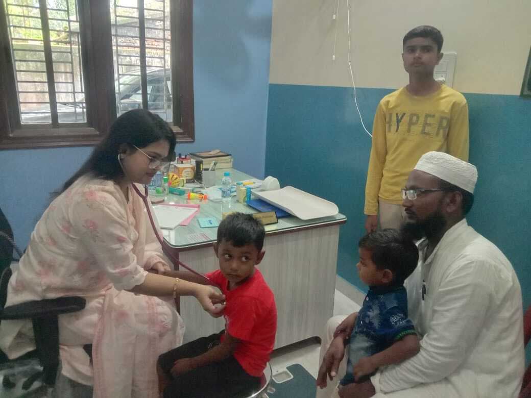 स्वास्थ्य जांच शिविर का 50 लोगों ने उठाया लाभ