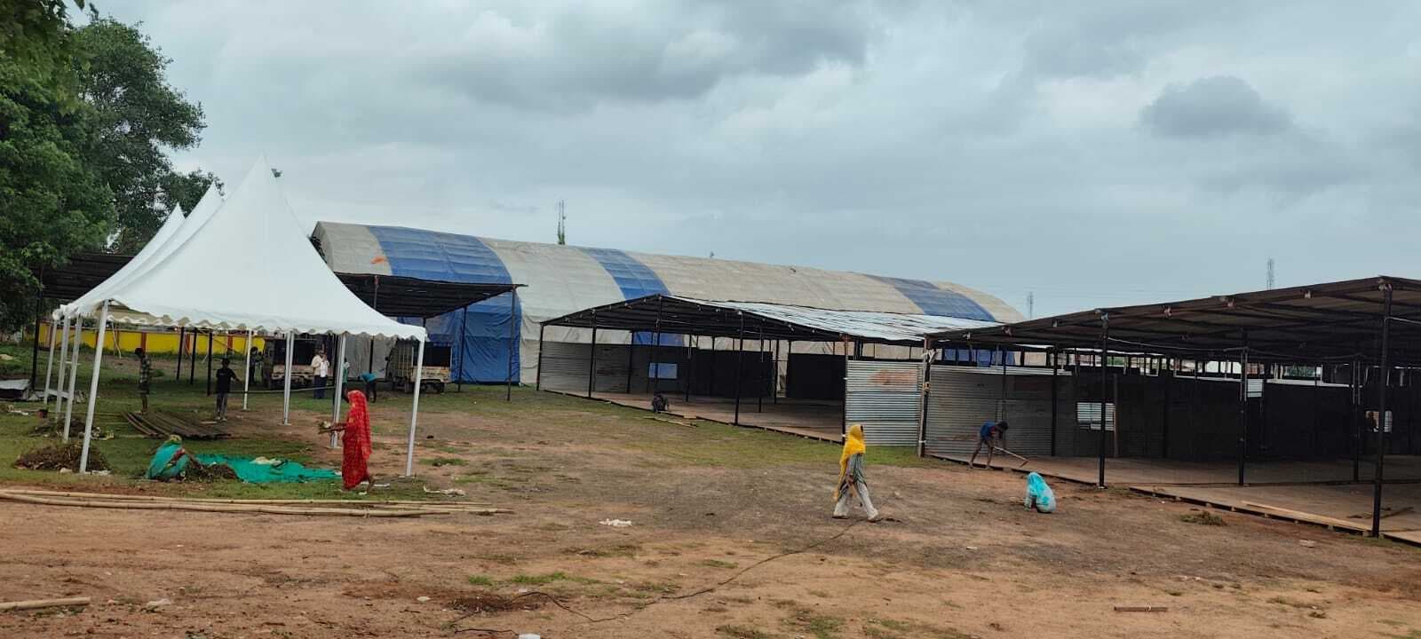 बासुकिनाथ में टेंट सिटी, बैरिकेटिंग, पंडाल बनाने का काम जोरों पर