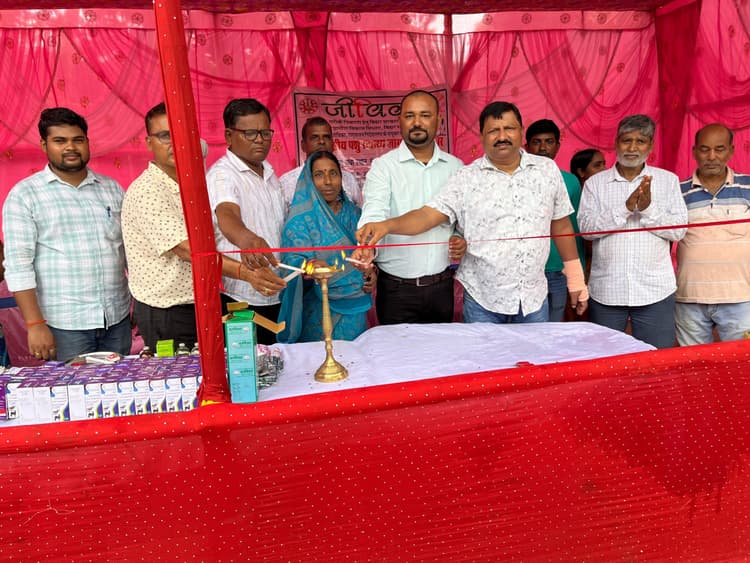 पशु स्वास्थ्य जागरूकता शिविर में 230 पशुओं की हुई जांच