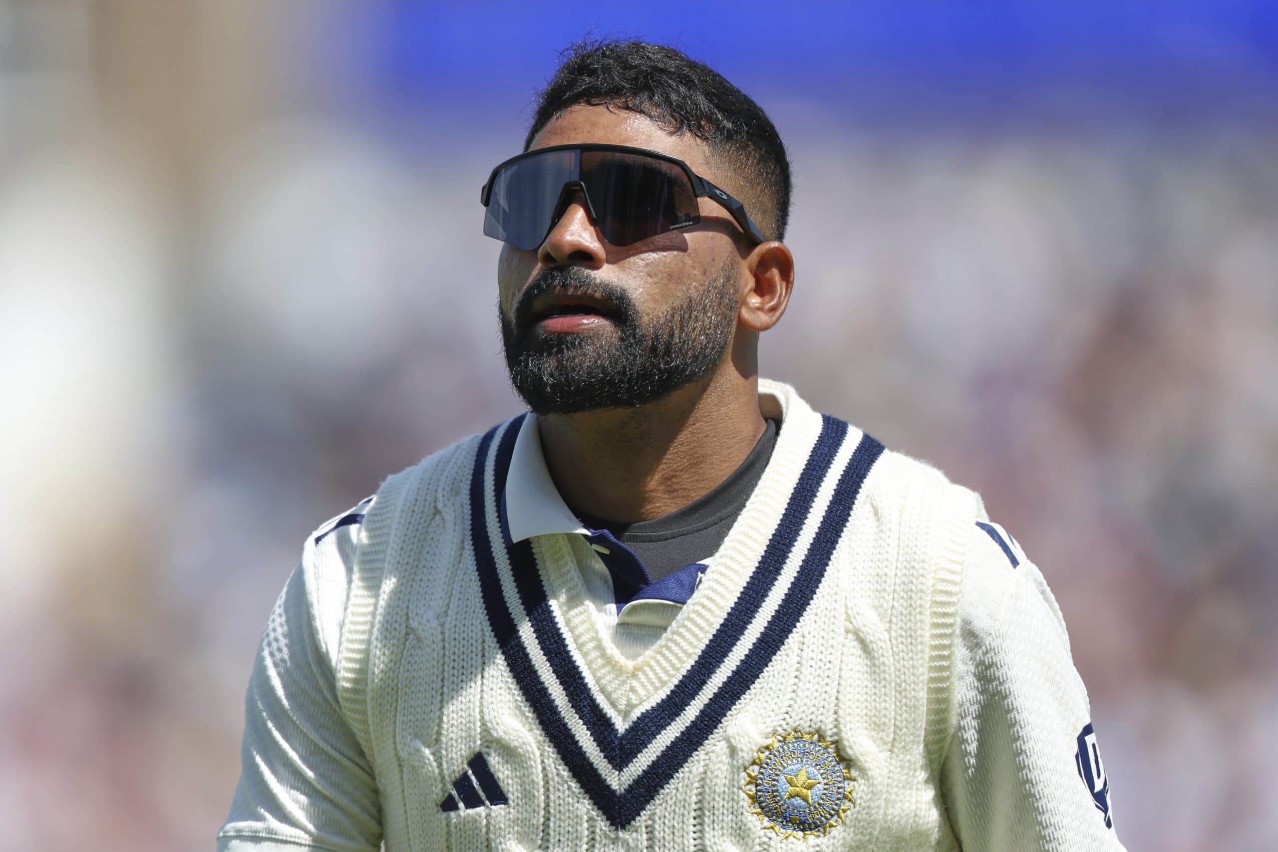 Mohammed Siraj walks to his fielding position in England vs India 2nd Test Match.