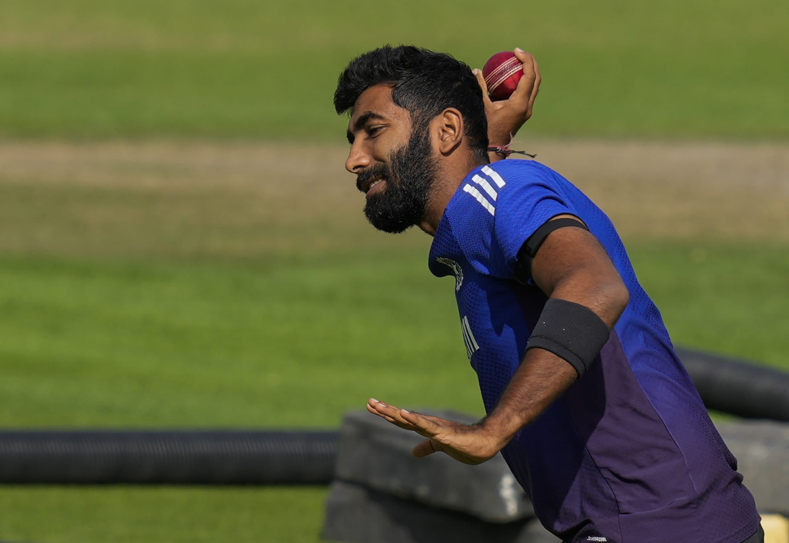 Jasprit Bumrah during a training session
