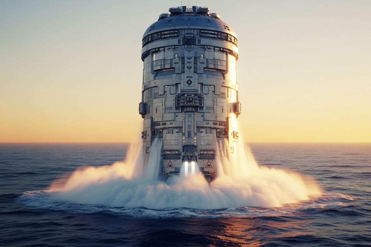 AI Image of Astronauts Land Ocean AI Image of Astronauts Land Ocean