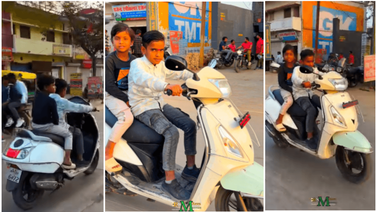 Viral Video: उम्र छोटी, फिर भी चलाएंगे स्कूटी, देखे स्कूटी चलाते बच्चे का यह वायरल वीडियो