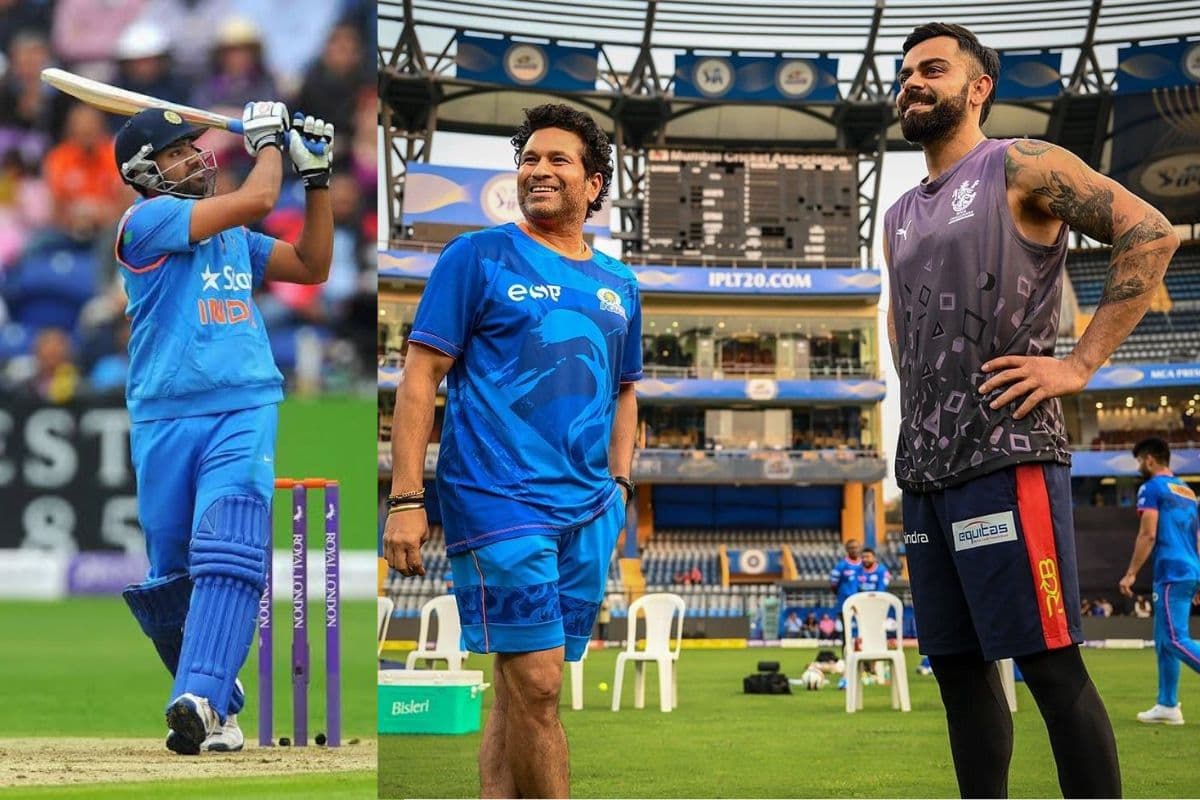 Rohit Sharma, Sachin Tendulkar and Virat Kohli.