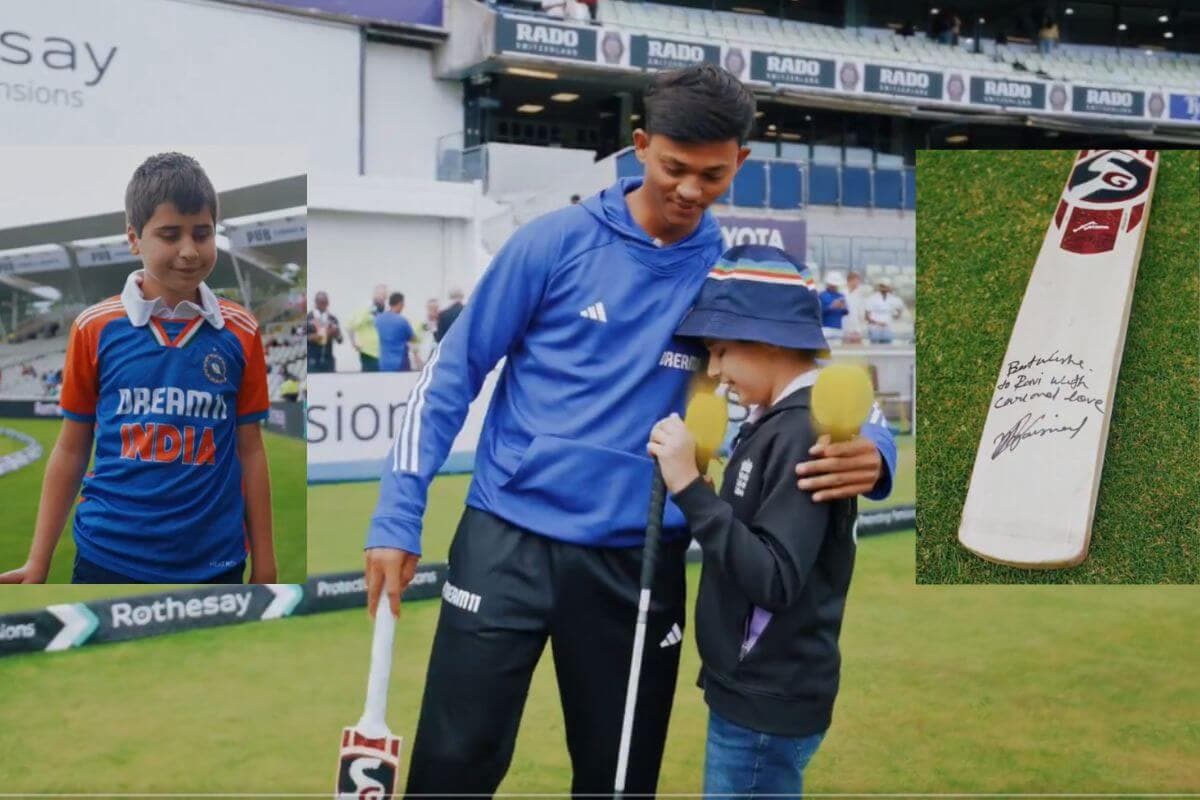 स्पेशल फैन से मिलकर भावुक हुए यशस्वी, गिफ्ट में दिया साइन किया हुआ बैट, देखें वीडियो