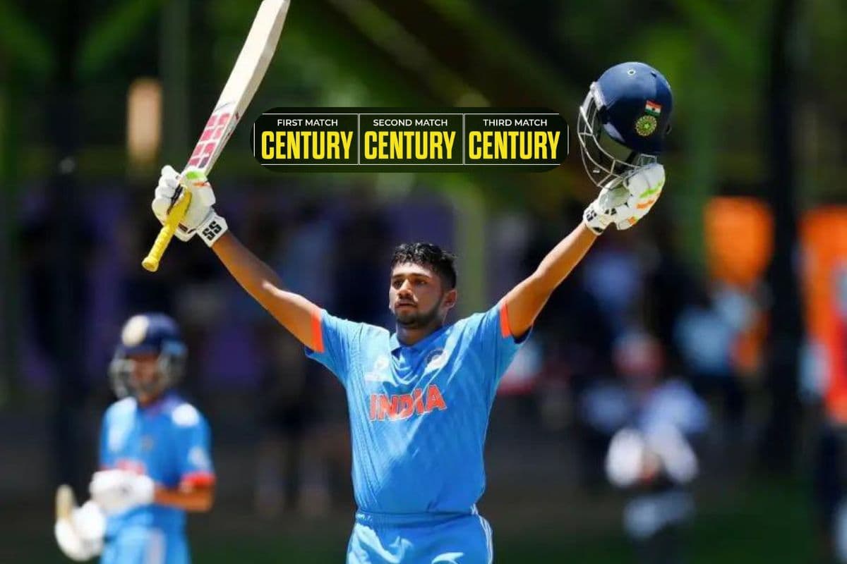 Musheer Khan 3 Centuries in 3 Matches.