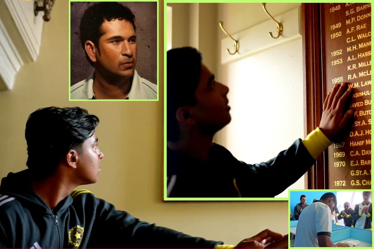 लॉर्ड्स का ऑनर्स बोर्ड निहारते रहे वैभव सूर्यवंशी, सचिन के पोर्ट्रेट पर रुके, बर्थडे बॉय कैप्टन म्हात्रे बोले- अब हम यहां...