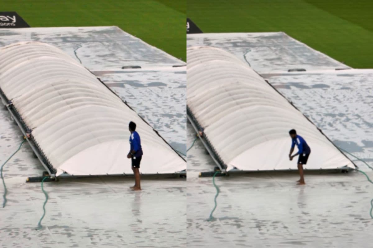 Sai Sudharshan Practicing in Rain at Manchester
