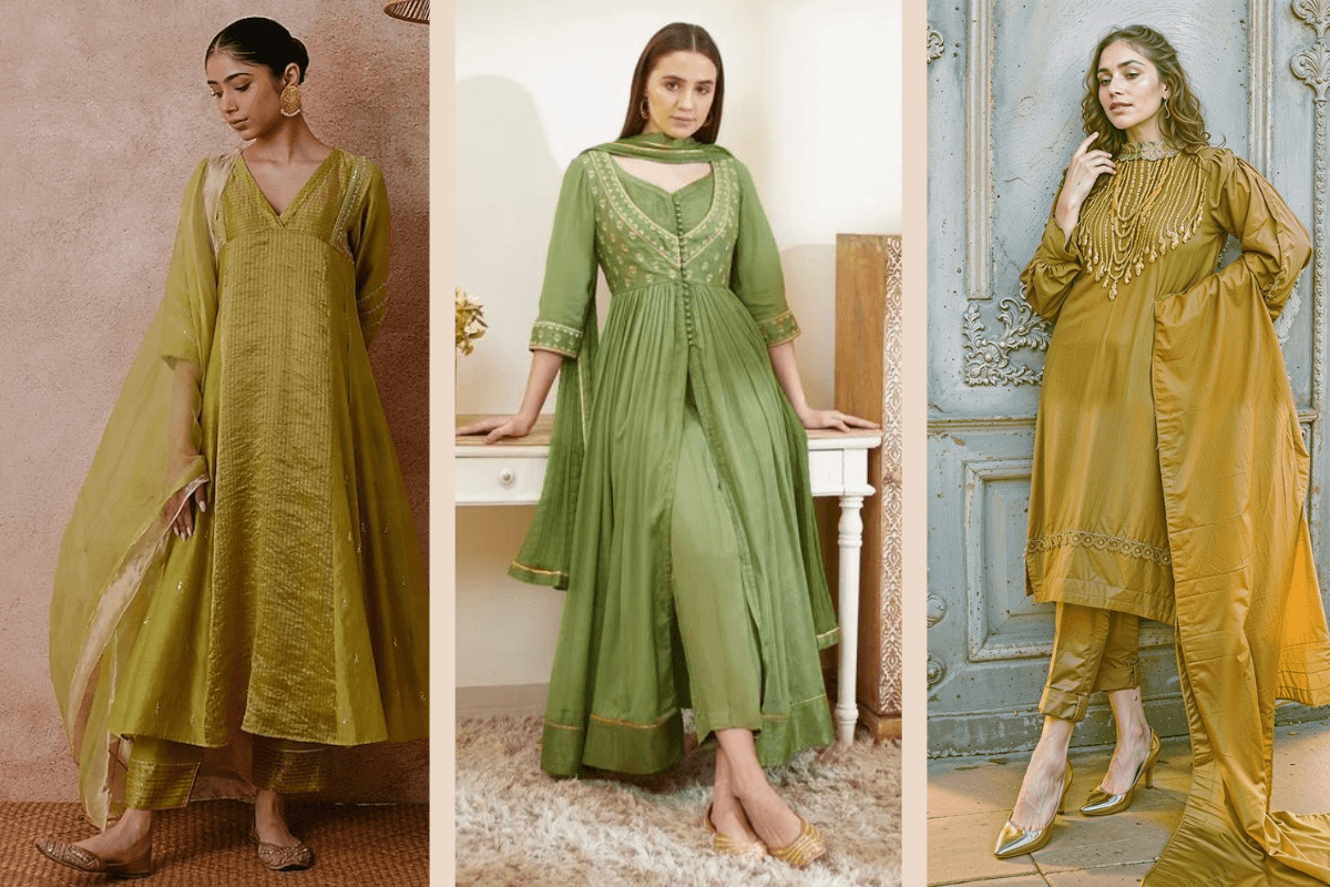 Sawan Special Green Suit Designs