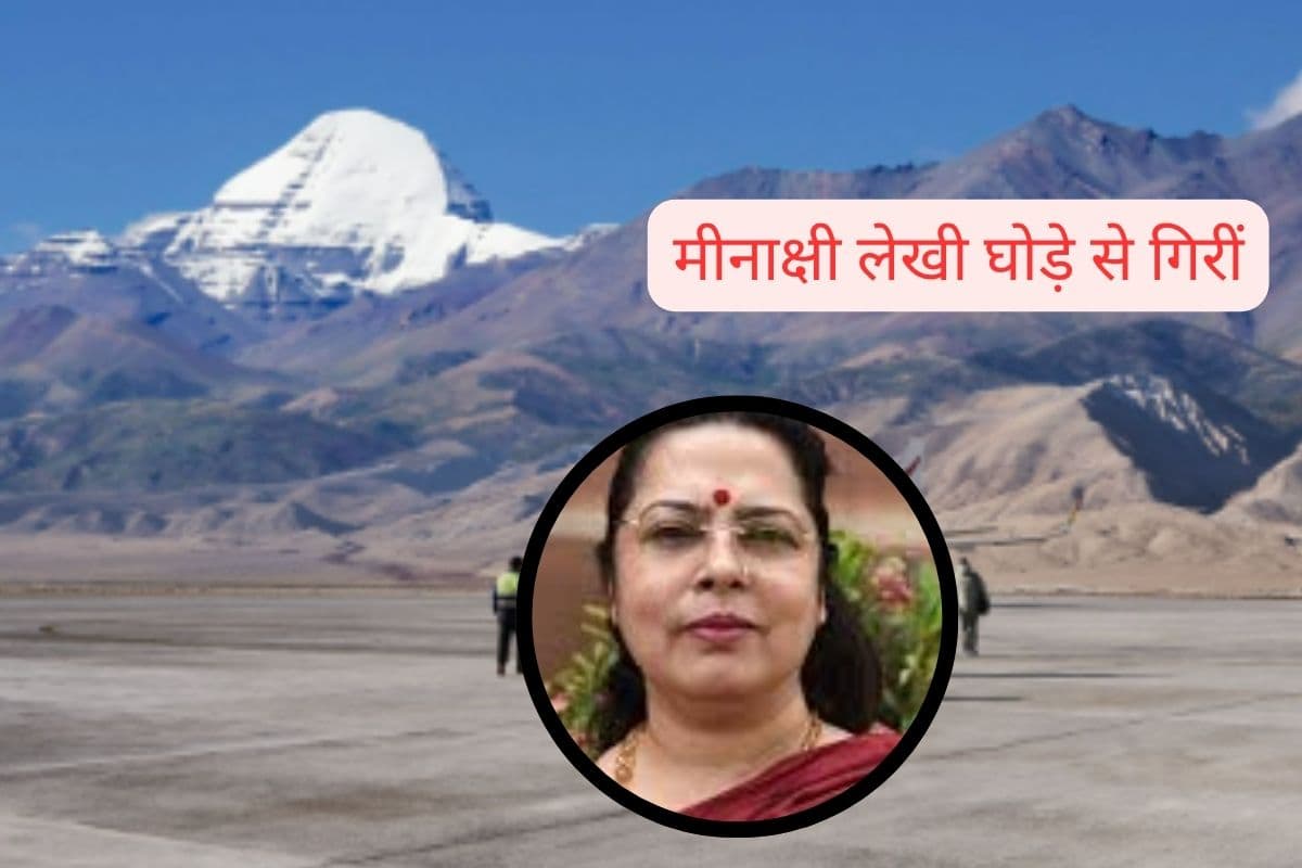 Meenakshi Lekhi Falls from Horse Meenakshi Lekhi Falls from Horse