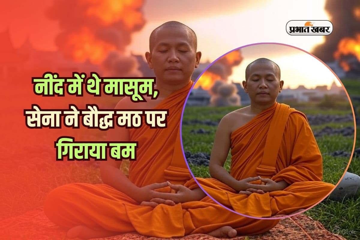Myanmar army massacres civilians ( monk image made by ai)
