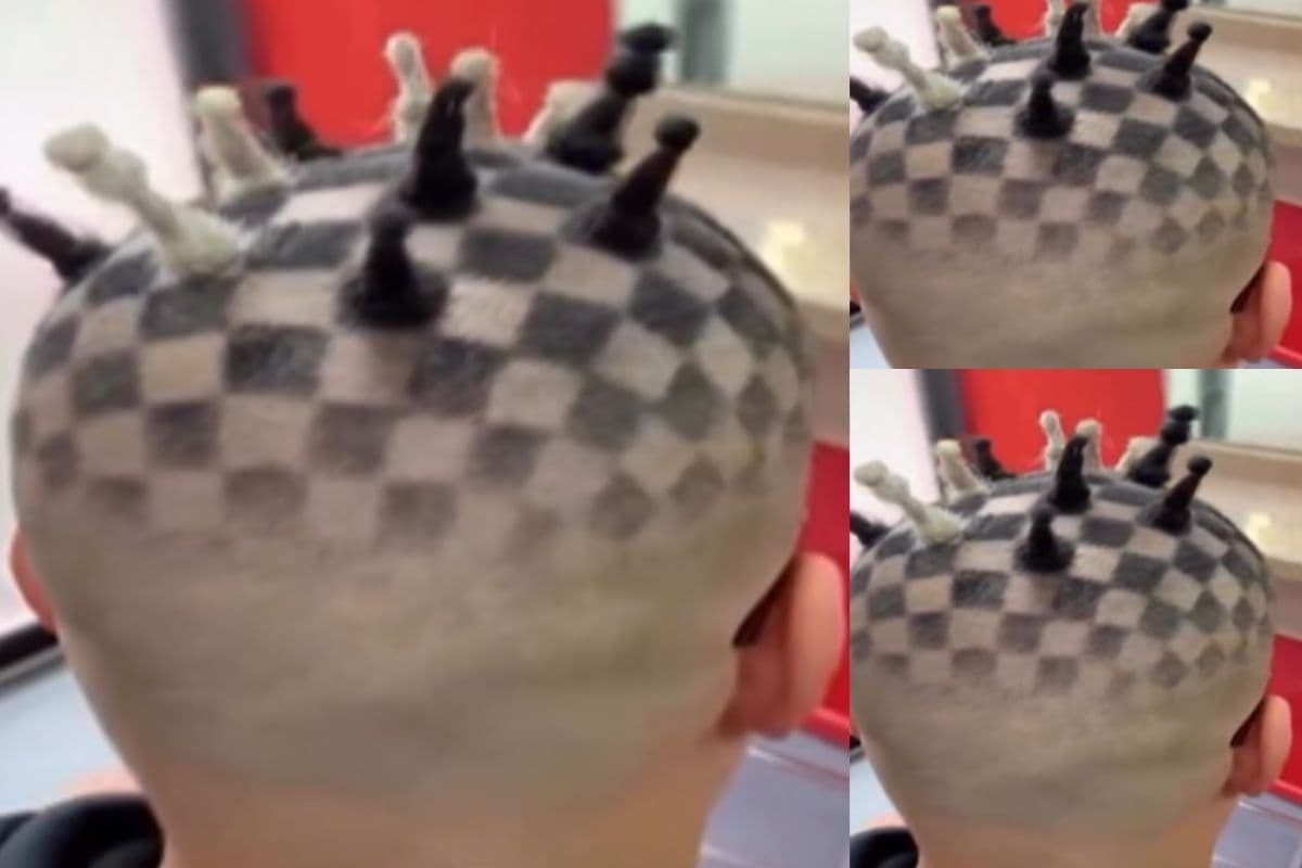 Viral Video: सिर बना शतरंज का मैदान, बाल बने मोहरे, वायरल वीडियो देख नहीं रुकेगी हंसी