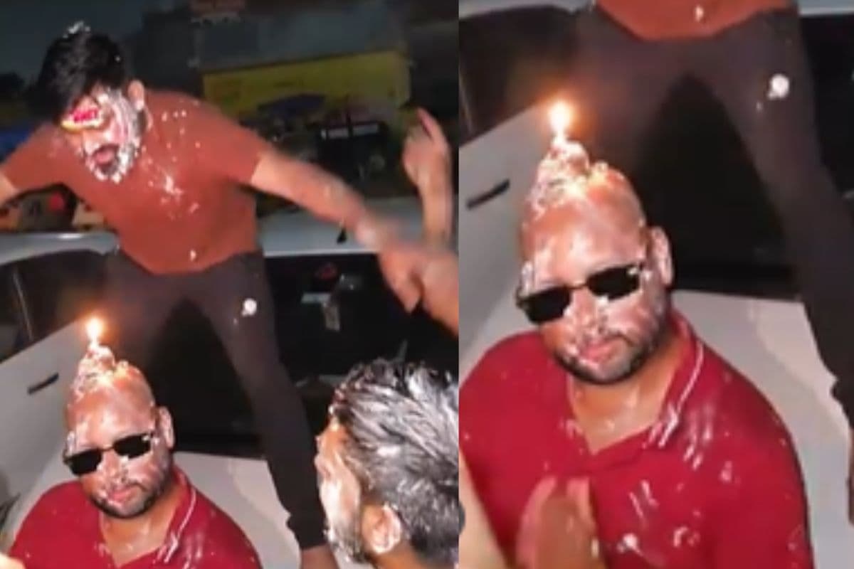 Viral Video: दोस्त के टकले पर युवक ने काटा केक, मनाया जश्न, वीडियो देखकर छूट जाएगी हंसी