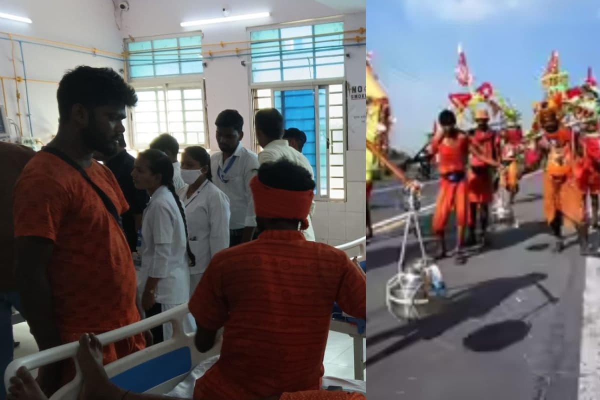 Road Accident Pickup and bus full of devotees overturned