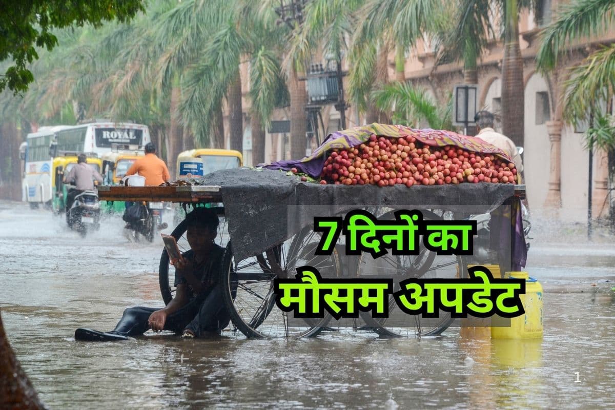 3-4-5-6-7-8 और 9 जुलाई को अत्यधिक भारी बारिश, 7 दिनों तक इन इलाकों में गरज के साथ पड़ेंगे छींटे